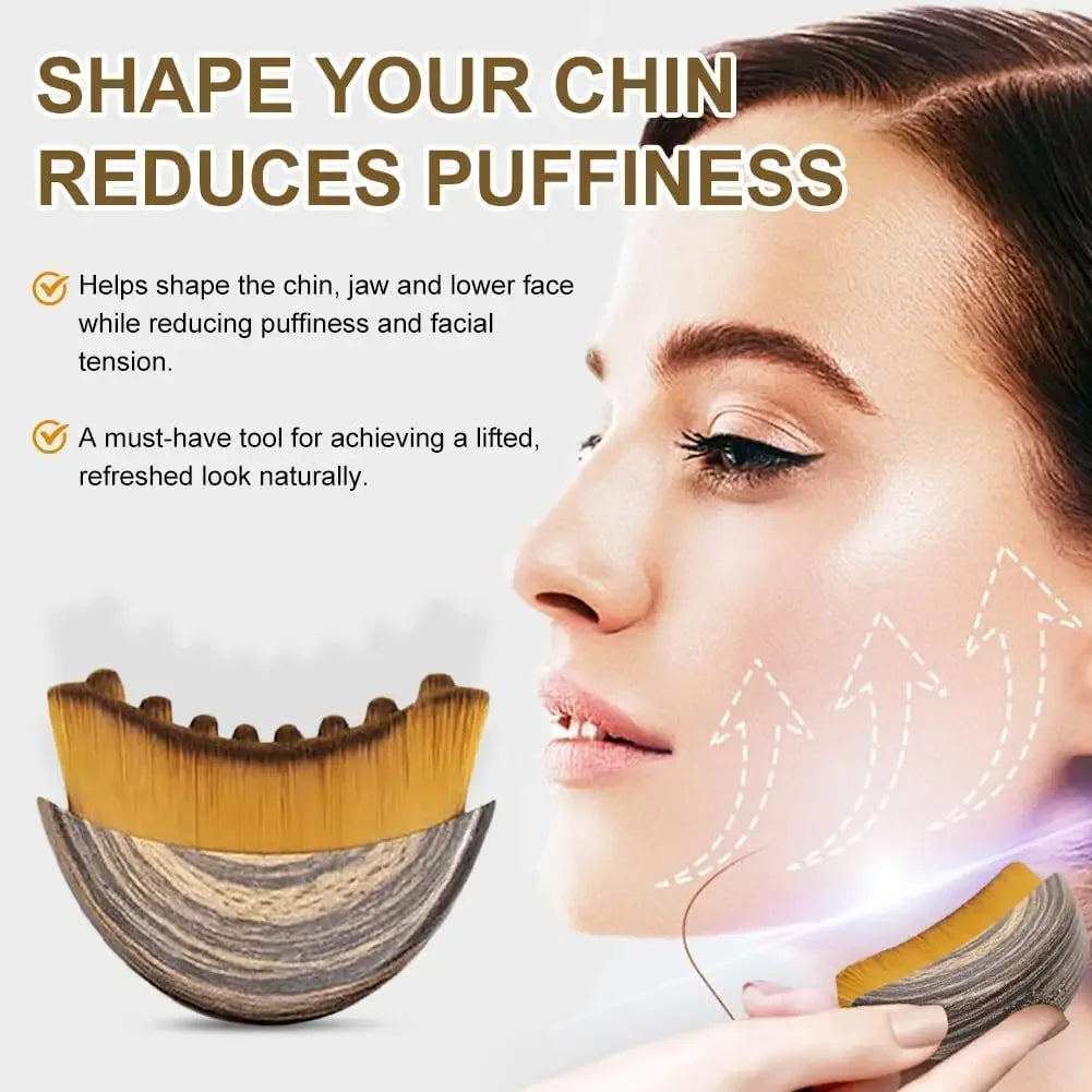 Cepillo Esculpidor Facial – Drenaje Linfático para Mentón y Mandíbula